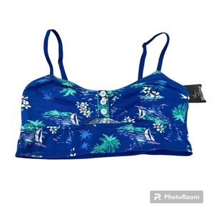 Hollister Gilly Hicks Printed Blue Bralette Size XS New With Tags